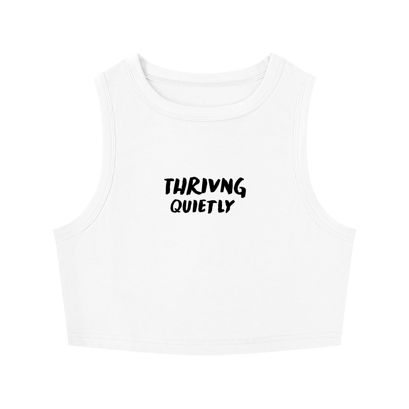 Thriving Quietly Crop Tank Top