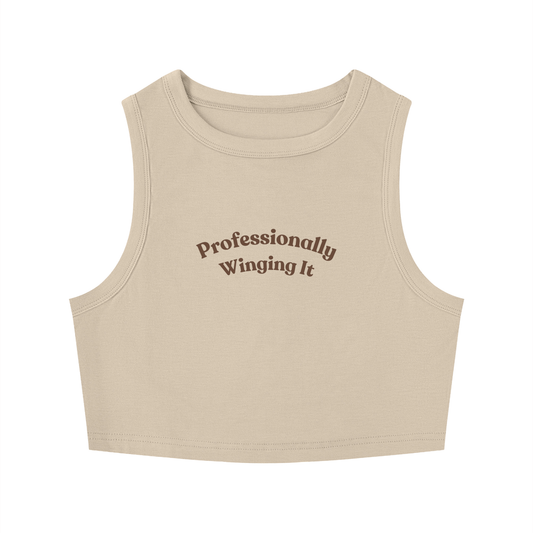 Professionally Winging It Crop Tank Top