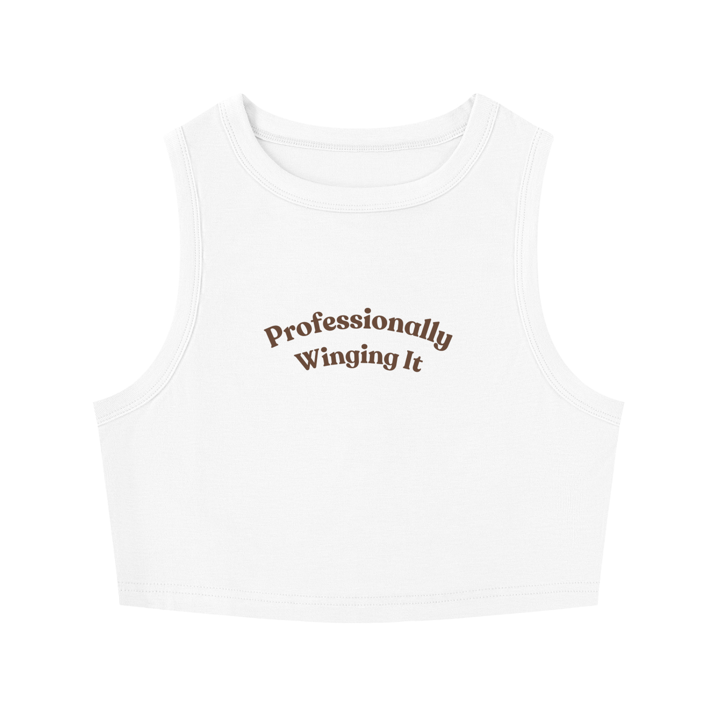 Professionally Winging It Crop Tank Top